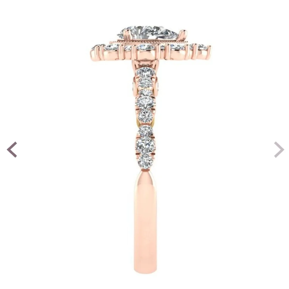 Zac Posen 1 Ct. Tw. Diamond Engagement Ring 14K Rose Gold